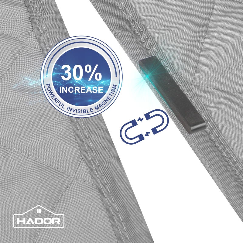HADOR Magnetic Thermal Insulated Door Cover Curtain  Ultra-Durable Doorway Curtain 30"" x 80""  Temporary Door Insulation to Keep Warm in Winter and Cool in Summer  Soundproof Windproof Door Blanket - Image 5